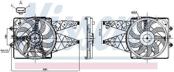 Wentylator, chłodzenie silnika NISSENS 850114