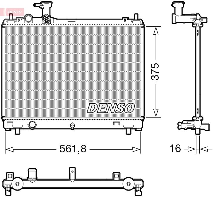 Chłodnica, układ chłodzenia silnika DENSO DRM47044