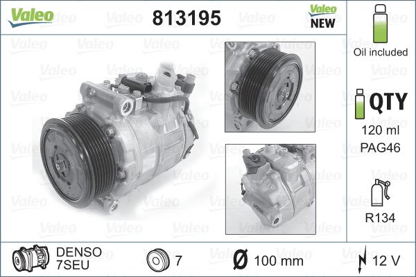 Sprężarka, klimatyzacja VALEO 813195
