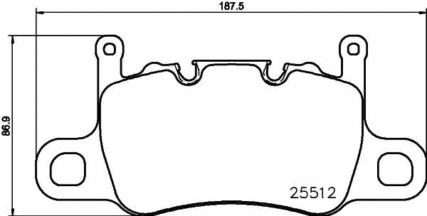 Zestaw klocków hamulcowych, hamulce tarczowe BREMBO P 65 037