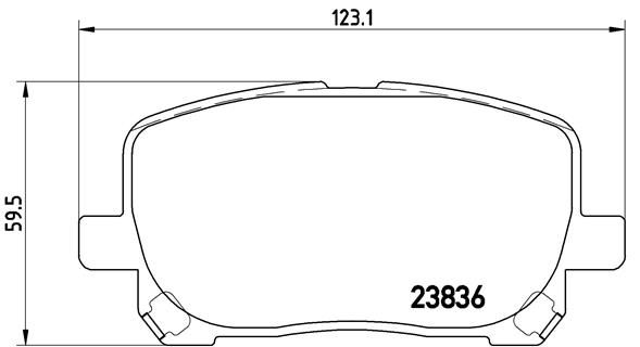 Zestaw klocków hamulcowych, hamulce tarczowe BREMBO P 83 061