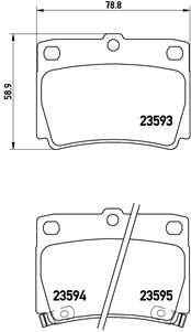 Zestaw klocków hamulcowych, hamulce tarczowe BREMBO P 54 026