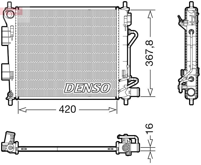 Chłodnica, układ chłodzenia silnika DENSO DRM41018
