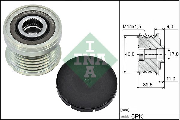 Alternator - sprzęgło jednokierunkowe INA 535036110