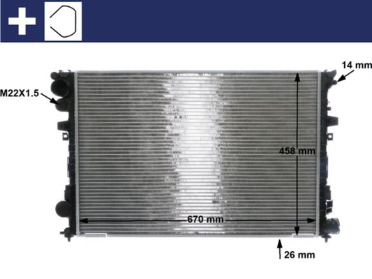 Chłodnica, układ chłodzenia silnika MAHLE CR587000S