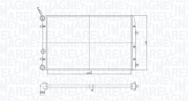Chłodnica, układ chłodzenia silnika MAGNETI MARELLI 350213841000