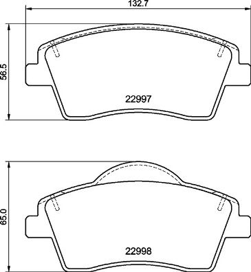 Zestaw klocków hamulcowych, hamulce tarczowe BREMBO P 86 033