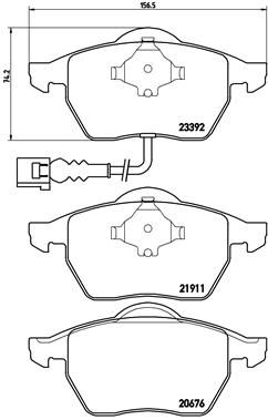 Zestaw klocków hamulcowych, hamulce tarczowe BREMBO P 85 045