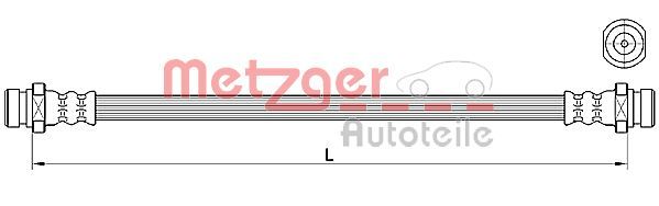 Przewód hamulcowy elastyczny METZGER 4110640