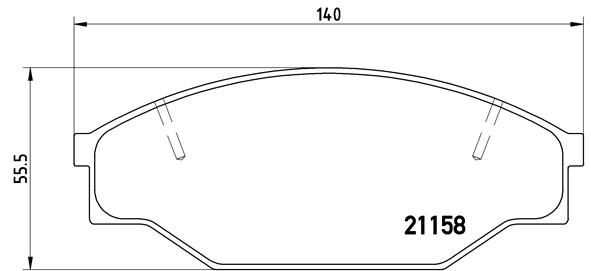 Zestaw klocków hamulcowych, hamulce tarczowe BREMBO P 83 013
