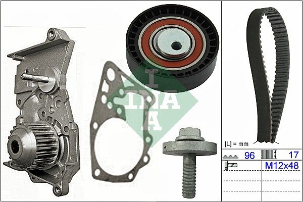 Pompa wody + zestaw paska rozrządu INA 530060430