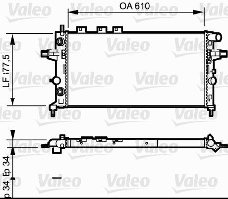 Chłodnica, układ chłodzenia silnika VALEO 732548