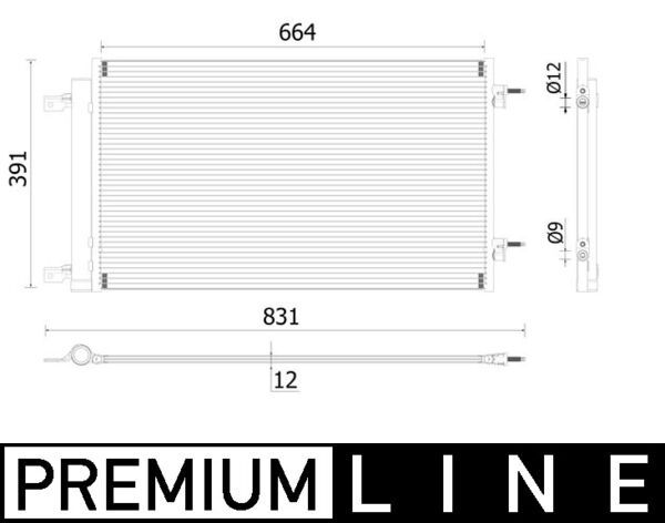 Skraplacz, klimatyzacja MAHLE AC901000P