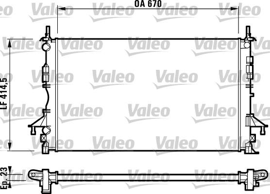 Chłodnica, układ chłodzenia silnika VALEO 732827