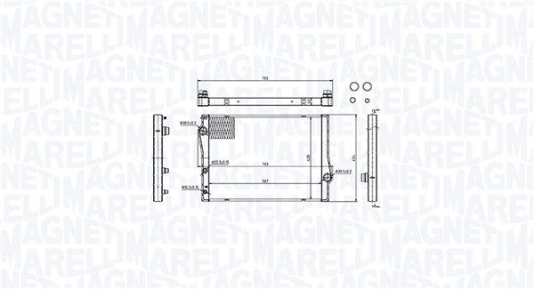Chłodnica, układ chłodzenia silnika MAGNETI MARELLI 350213214700