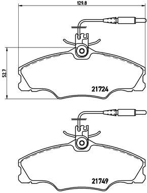 Zestaw klocków hamulcowych, hamulce tarczowe BREMBO P 61 056