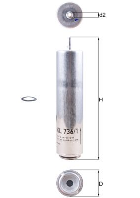 Filtr paliwa KNECHT KL 736/1D