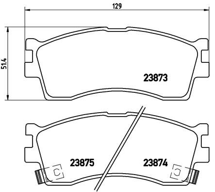 Zestaw klocków hamulcowych, hamulce tarczowe BREMBO P 30 016