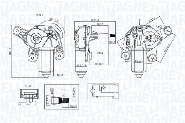Silnik wycieraczek MAGNETI MARELLI 064071200010