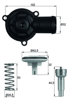 Termostat, płyn chłodzący MAHLE TI22087D