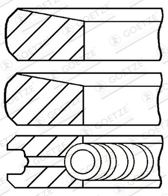 Zestaw pierścieni tłokowych Goetze Engine 08-443500-00