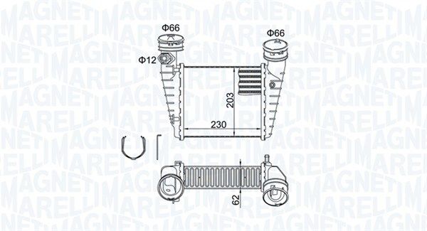 Chłodnica powietrza doładowującego MAGNETI MARELLI 351319205190