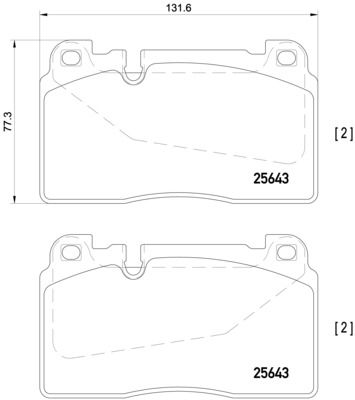 Zestaw klocków hamulcowych, hamulce tarczowe BREMBO P 85 123