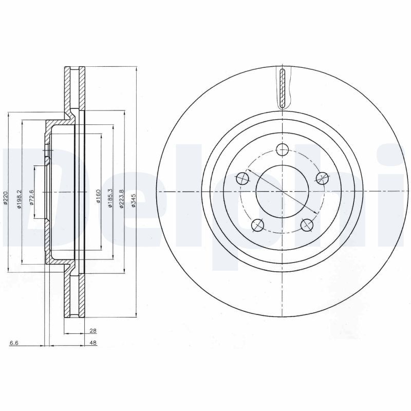 Tarcza hamulcowa DELPHI BG9050