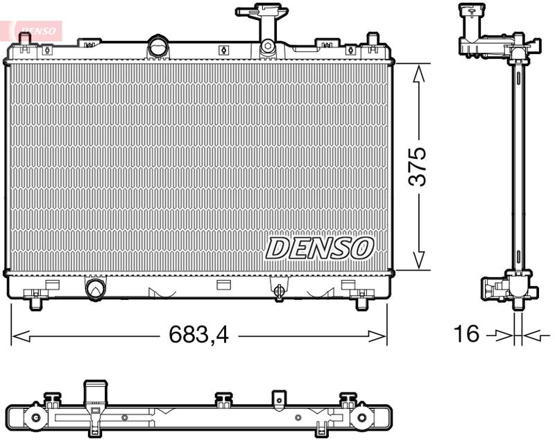 Chłodnica, układ chłodzenia silnika DENSO DRM47038