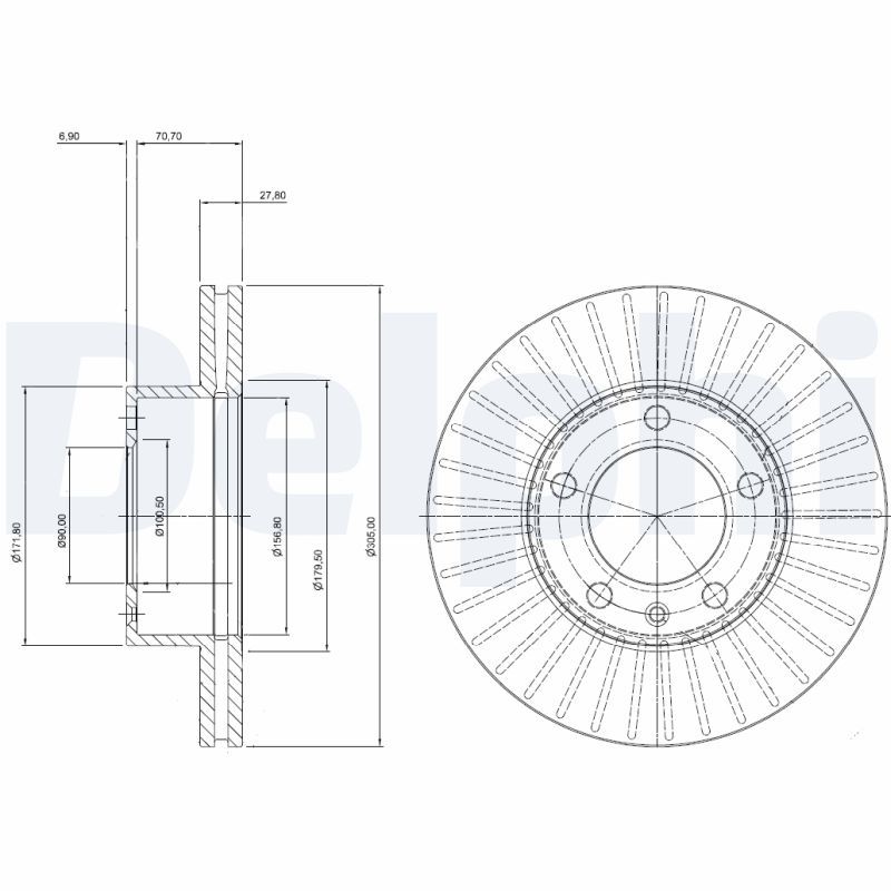 Tarcza hamulcowa DELPHI BG9692