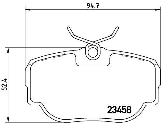 Zestaw klocków hamulcowych, hamulce tarczowe BREMBO P 44 009