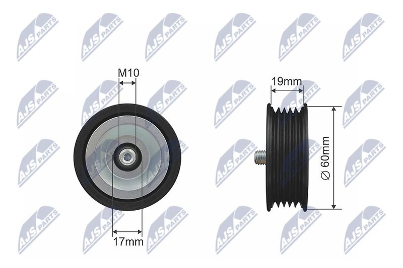 rolka kierunkowa / prowadząca, pasek klinowy zębaty NTY RNK-KA-008