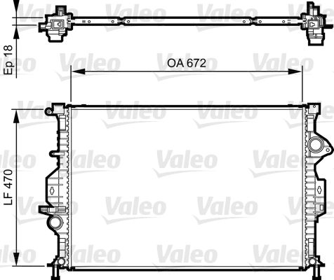 Chłodnica, układ chłodzenia silnika VALEO 735373