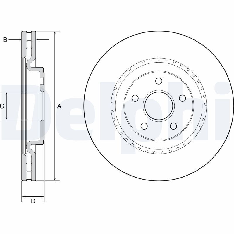 Tarcza hamulcowa DELPHI BG9213C