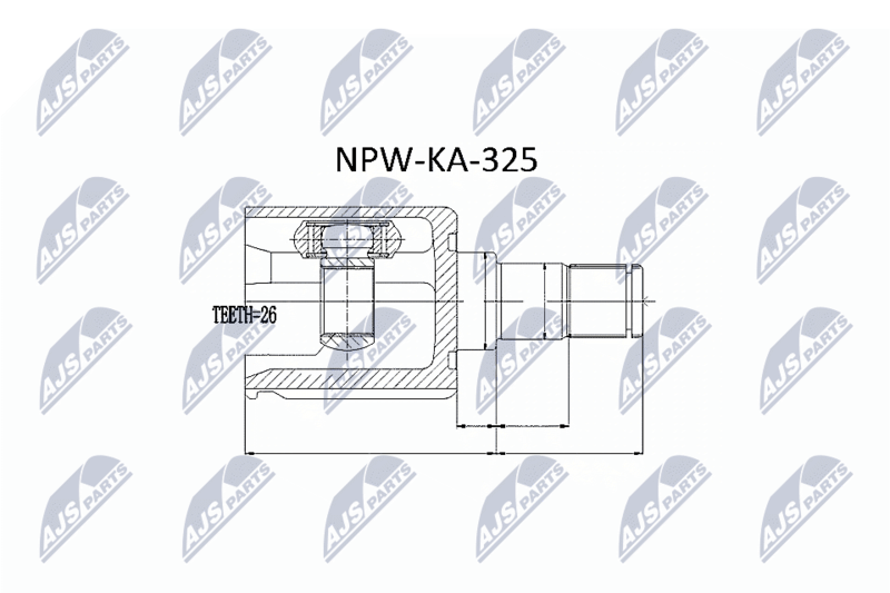 Zestaw przegubu, wał napędowy NTY NPW-KA-325