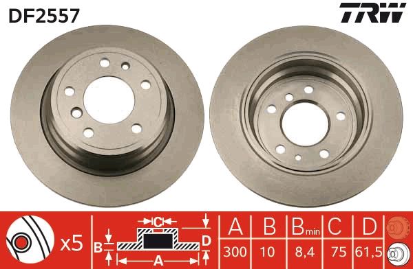 Tarcza hamulcowa TRW DF2557