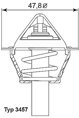 Termostat, płyn chłodzący WAHLER 3457.90D