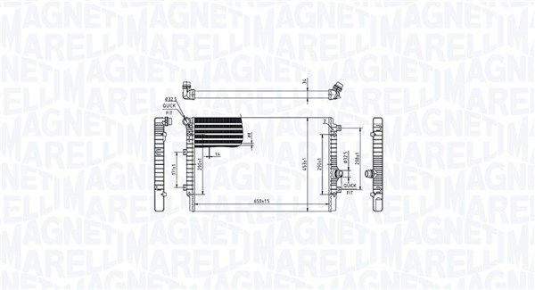 Chłodnica, układ chłodzenia silnika MAGNETI MARELLI 350213214000
