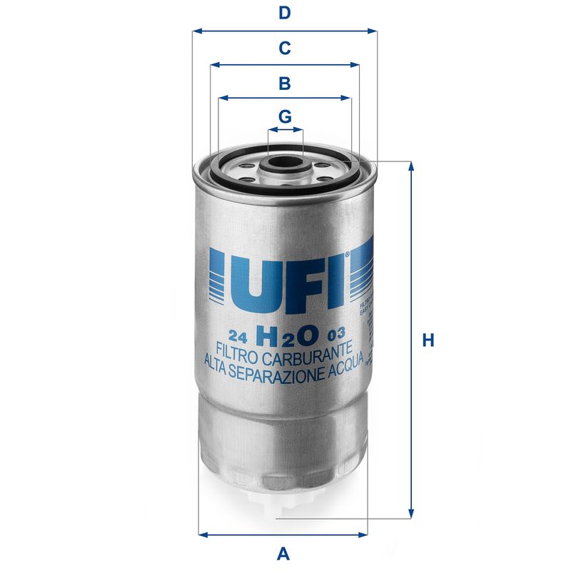 Filtr paliwa UFI 24.h2o.03