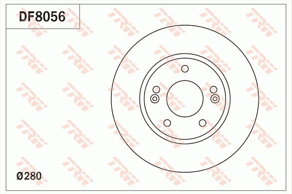 Tarcza hamulcowa TRW DF8056