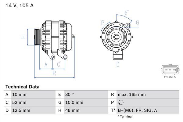 Alternator BOSCH 0 986 080 440
