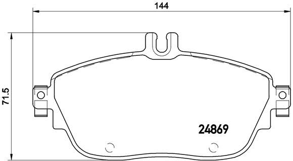 Zestaw klocków hamulcowych, hamulce tarczowe BREMBO P 50 093