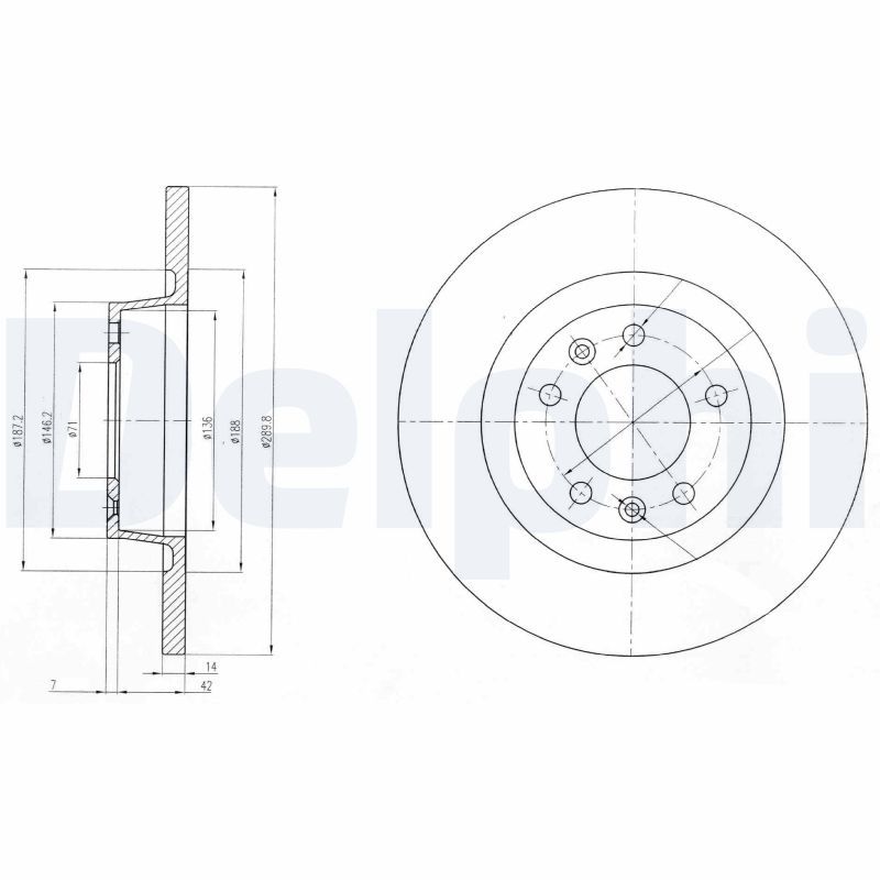 Tarcza hamulcowa DELPHI BG4085