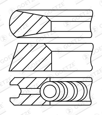 Zestaw pierścieni tłokowych Goetze Engine 08-784800-10