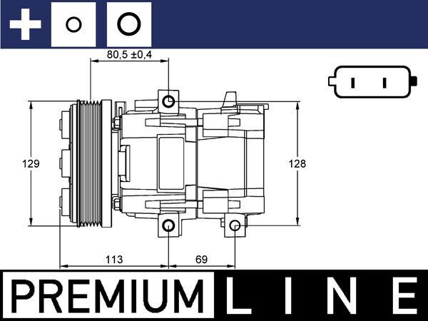 Sprężarka, klimatyzacja MAHLE acp 101 000p