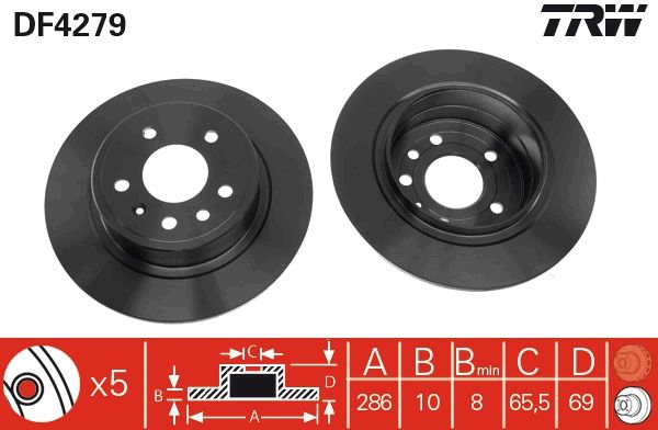 Tarcza hamulcowa TRW DF4279