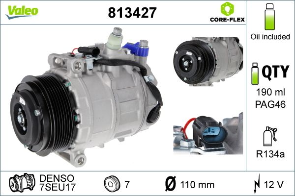 Sprężarka, klimatyzacja VALEO 813427