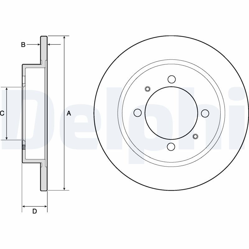 Tarcza hamulcowa DELPHI BG3203