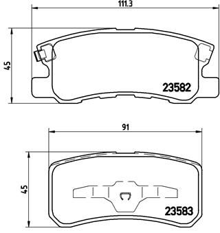 Zestaw klocków hamulcowych, hamulce tarczowe BREMBO P 54 031