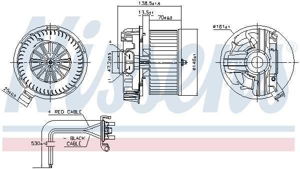 Wentylator wewnętrzny NISSENS 87385